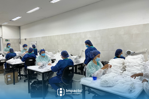 bastidores do processo de fabricação da IMPACTO MEDICAL