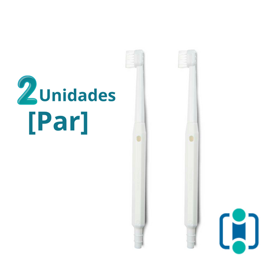 Escova de dentes hospitalar com sugador acoplado - POWER CLEAN Soft  (somente escova) - 2 UNIDADES